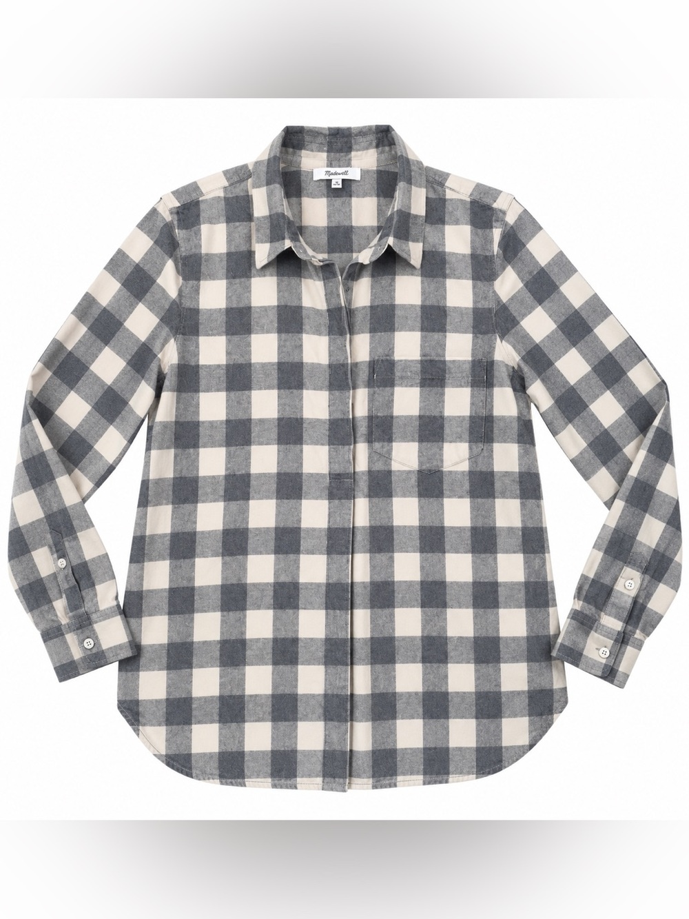 Madewell Classic Ex-Boyfriend Button-Back Buffalo Check Shirt M